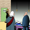 Cartoon: Moses at the urinal (small) by toons tagged moses,urinal,mens,room,bathroom,toilet