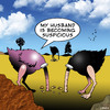Cartoon: my husband (small) by toons tagged ostrich marriage divorce affair