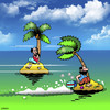 Cartoon: outboard escape (small) by toons tagged desert,island,outboard,motor,escape
