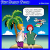 Cartoon: Pizza order (small) by toons tagged pizza,desert,island,phone,charger,battery
