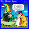 Cartoon: Pot of gold (small) by toons tagged leprechauns,banking,details,electronic,transfer