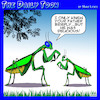 Cartoon: Praying Mantis (small) by toons tagged insects,eat,their,young