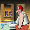 Cartoon: Rise and shine cartoon (small) by toons tagged morning,person,pills,bathroom,cabinet,hungover,medicine
