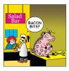Cartoon: salad bar (small) by toons tagged salads,pigs,bacon,food,restaurants,hygene,cooks,chefs,take,away