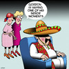 Cartoon: Seniors moment (small) by toons tagged seniors,sombrero,mexico,gringo,senor,old,age,pensioner,moment