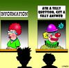 Cartoon: silly question (small) by toons tagged information clowns circus silly questions