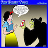 Cartoon: Snow White (small) by toons tagged apple,phones,wicked,witch,snow,white,iphones,wasting,time,fairy,tales,smart,phone