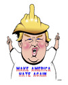 Cartoon: The Donald (small) by toons tagged donald,trump,us,politics,elections,hate,middle,finger
