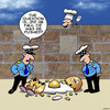 Cartoon: The question is... (small) by toons tagged humpty,dumpty,chef,eggs,cooking,crime,investigation,police,detective,omelette,off,the,wall