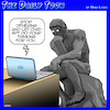 Cartoon: The Thinker (small) by toons tagged chatgpt,ai,procrastinating,rodin,sculptures