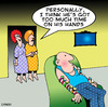 Cartoon: too much time (small) by toons tagged watches,clocks,timepiece,lazy,wrist,watch,alarm,clock,bored,retired,marriage