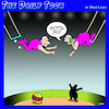 Cartoon: Trapeze artists (small) by toons tagged busy,on,the,phone,circus,acts,aerialists