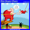 Cartoon: Trapeze fatty (small) by toons tagged circus,obesity,performers,trapeze,artist