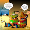 Cartoon: Trumps wall (small) by toons tagged donald,trump,mexican,wall,no,way,jose,mexico,president