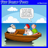 Cartoon: Vegetarians (small) by toons tagged vegans,lamb,dinner,vegetarian,shipwrecked