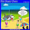 Cartoon: Volleyball (small) by toons tagged beach,volleyball,shark,attack,lost,balls