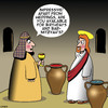 Cartoon: Water into wine (small) by toons tagged bar,mitzvah,water,into,wine,miracles,parties,birthdays