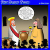 Cartoon: Water into wine (small) by toons tagged merlot,galilee,wine,savior,messiah,apostles