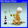 Cartoon: Wine corkscrew (small) by toons tagged snake,charmer,corkscrew,flute,wine,turban