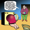 Cartoon: Wrinkle free (small) by toons tagged clothes,dryer,washing,wrinkle,free,weight,loss