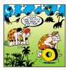 Cartoon: yo yo (small) by toons tagged prehistoric dinosaurs yo history cave man wheel