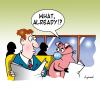Cartoon: you swine you (small) by toons tagged pandemic flu tamiflu bird influenza swine pigs mad cow