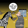 Cartoon: Zebra convict (small) by toons tagged zebra,jail,convict,con