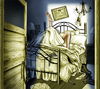 Cartoon: On the Job (small) by toonsucker tagged nacht,winter,sex,schlafzimmer,bed,room,night,love,liebe
