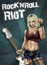 Cartoon: RocknRoll Riot (small) by toonsucker tagged rock,music,girl,guitar,scene,blonde,sexy,loud
