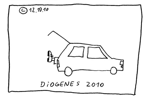 Cartoon: Diogenes (medium) by Müller tagged diogenes,auto,car