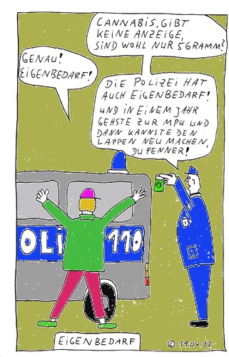 Cartoon: Eigenbedarf (medium) by Müller tagged eigenbedarf,cannabis,gras,weed,hanf,hemp,haschisch