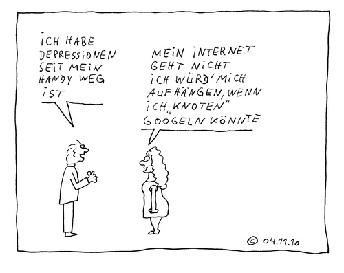 Cartoon: Handy weg (medium) by Müller tagged handy,internet,weg,verloren,verlust,diebstahl