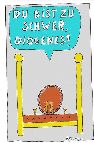 Cartoon: Im Bett 24 (medium) by Müller tagged imbett,inbed,diogenes,faß,butt
