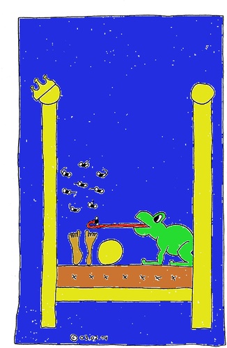 Cartoon: Im Bett 36 (medium) by Müller tagged imbett,inbed,froschkönig,frog,prinzessin,princess
