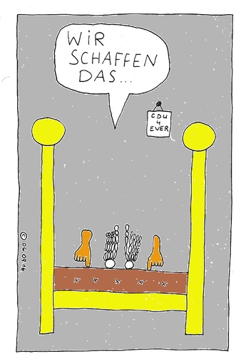 Cartoon: Im Bett 50 (medium) by Müller tagged imbett,inbed,cdu,merkel,kanzler,deutschland