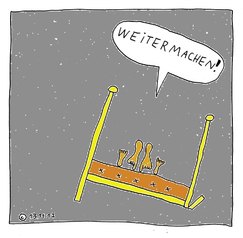 Cartoon: Im Bett 7 (medium) by Müller tagged imbett,bett,bed
