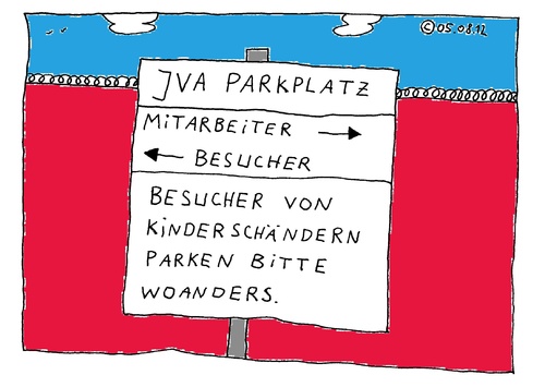 Cartoon: JVA Parkplatz (medium) by Müller tagged jva,parkplatz