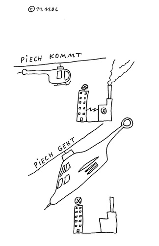 Cartoon: Karriere (medium) by Müller tagged autoindustrie,wolfsburg