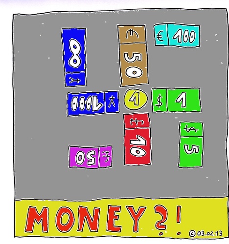Cartoon: MONEY ? ! (medium) by Müller tagged money,geld,faschismus