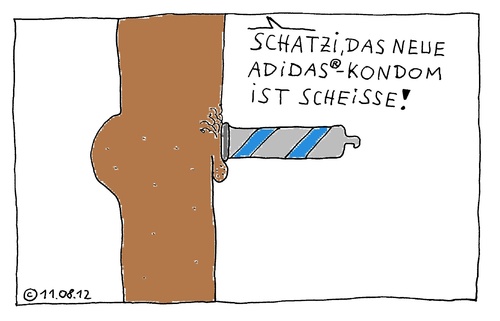 Cartoon: Neues Kondom (medium) by Müller tagged neues,kondom,neu,pariser