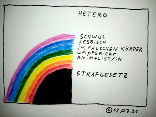 Cartoon: Regenbogen (medium) by Müller tagged regenbogen,schwui,lesbisch