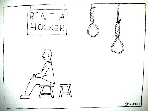 Cartoon: Rent a Hocker (medium) by Müller tagged hocker,suizid,freitod
