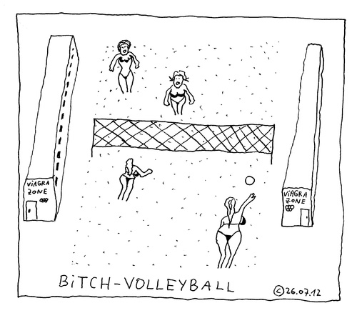 Cartoon: Volleyball (medium) by Müller tagged volleyball,sports,olympic