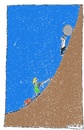 Cartoon: Arbeit (small) by Müller tagged arbeit,sisyphus,sisyphos,frau,hausfrau,work,housewife