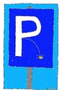 Cartoon: P (small) by Müller tagged verkehrszeichen,parken,pissen