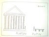Cartoon: Platon Putin (small) by Müller tagged platon,putin,grösse