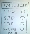Cartoon: Wahl 2025 (small) by Müller tagged cdu,afd