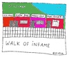 Cartoon: Walk of Infame (small) by Müller tagged walf,of,infame,fame,hollywood