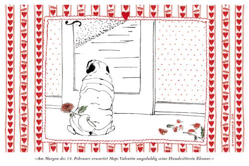 Cartoon: Mops Valentin (medium) by Mops royal tagged mops,pug,carlin,hund,dog,tier,pet,valentinstag