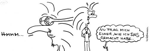 Cartoon: Verarsche (medium) by naLe tagged wurm,hand,augen,worm,eyes